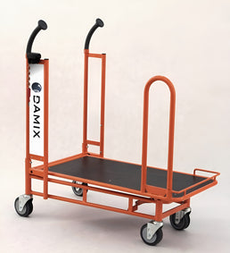 Wózek transportowy Carry 90 – platforma z sklejki z kołami kompatybilnymi z ruchomymi schodami