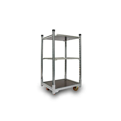 Duński wózek roślinny z 3 regulowanymi półkami – 715x565x1250mm, stalowa rama ocynkowana