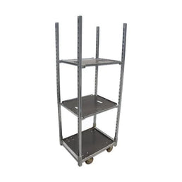 Duński wózek roślinny z 3 regulowanymi półkami – 715x565x1250mm, stalowa rama ocynkowana