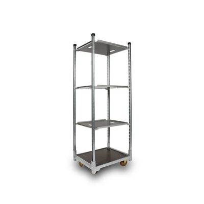 Duński wózek roślinny z 3 regulowanymi półkami – 715x565x1900mm, stalowa rama ocynkowana