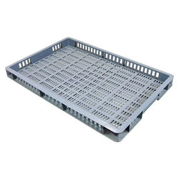 Euro Plastikowa Taca Stacking – 600x400x50mm – Pojemność 8L – Perforowane Dno i Boki