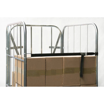 Kontener na rolkach dwustronny – 810x720x1620mm, ocynkowany z plastikową podstawą, 500kg pojemności