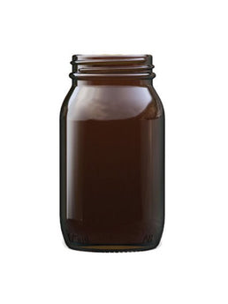 175ml Szklany Słoik na Proszek z Bursztynowego Szkła