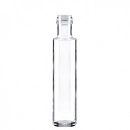 250ml Przezroczysta Szklana Butelka na Olej Dorica (Zakręcana Szyjka)
