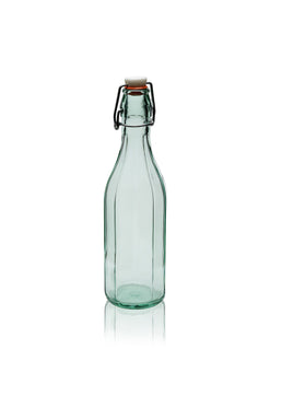 500ml Pół Flint Facetowana Butelka Costolata z Zaworem Huśtawki