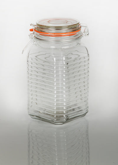 1300ml Słoik szklany Ribbed Kilnclip