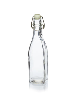 550ml Kwadratowa Szklana Butelka Wodna z Zatrzaskiem