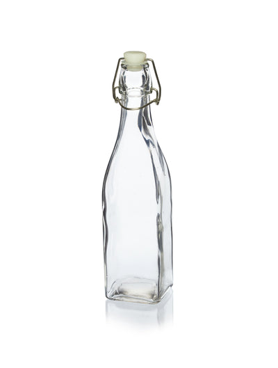 550ml Kwadratowa Szklana Butelka Wodna z Zatrzaskiem