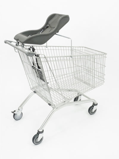 Refurbished Shopping Trolley with Baby and Toddler Seat, 212 Litre, 109.5 x 59 x 101cm
