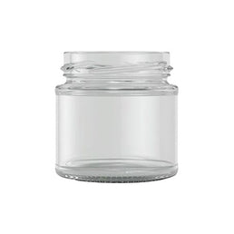 125ml Panelled Jam Jar – Clear Glass Food Jar