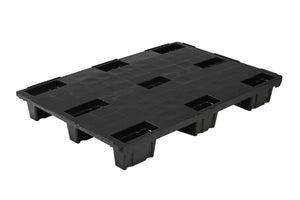 Heavy Duty Nestable Plastic Euro Pallet 1200 x 800 x 153mm – Closed Deck with Raised Edge | 1200kg Dynamic Load