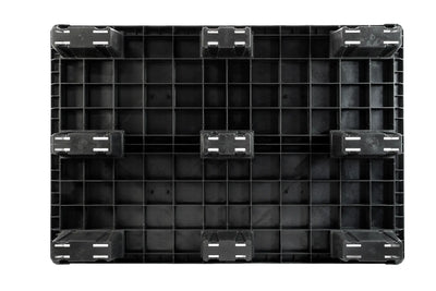 Heavy Duty Nestable Plastic Euro Pallet 1200 x 800 x 153mm – Closed Deck with Raised Edge | 1200kg Dynamic Load