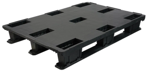 Heavy Duty Plastic ISO Pallet 1200 x 1000 x 175mm with 3 Runners – Closed Deck | 1200kg Dynamic Load