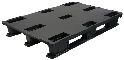Heavy Duty Plastic ISO Pallet 1200 x 1000 x 175mm with 3 Runners – Closed Deck | 1200kg Dynamic Load