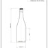 750ml Niebieska Szklana Butelka Wina Burgundowego Jednokrotnego Użytku - Ardagh
