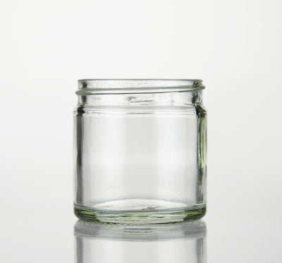 60ml Clear Glass Round Ointment Pot Empty Jar with 51mm Black Screw Cap - Pack of 72