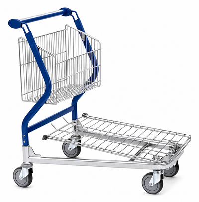 Wózek transportowy Vario 90 – Wózek z koszem stałym i platformą z drutu