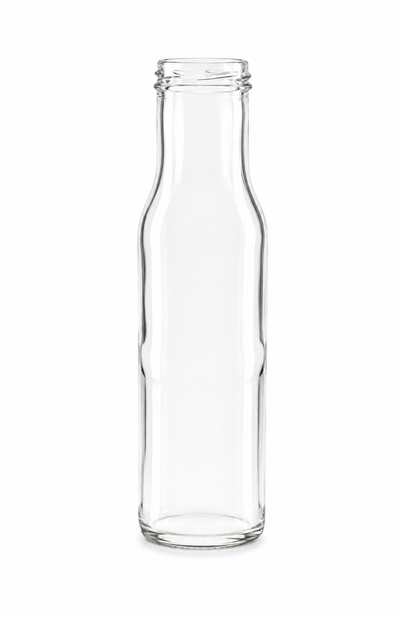 250ml Okrągła Szklana Butelka na Sos