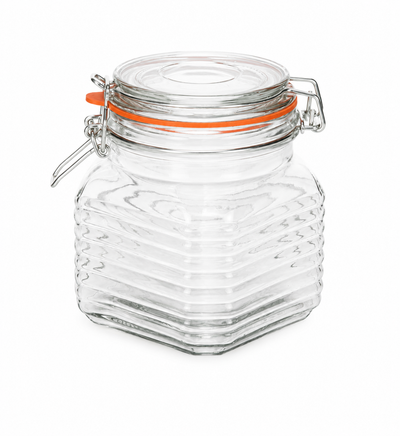 800ml Słoik szklany Ribbed Kilnclip