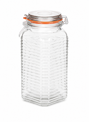 1800ml Słoik szklany Ribbed Kilnclip
