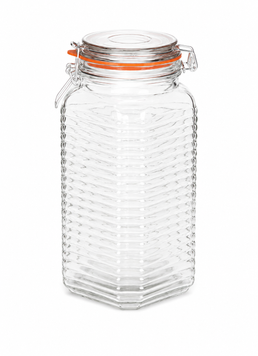 1800ml Słoik szklany Ribbed Kilnclip