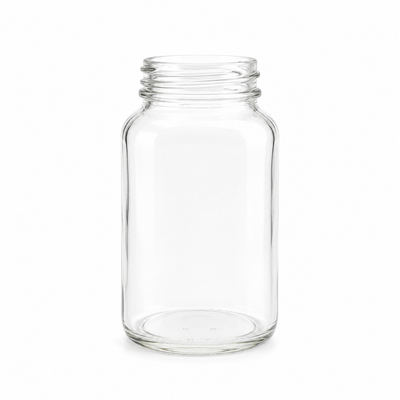 120ml (4oz) Butelką z białego szkła flint do proszku