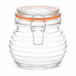 650ml Słoik szklany Beehive Kilnclip z rowkami