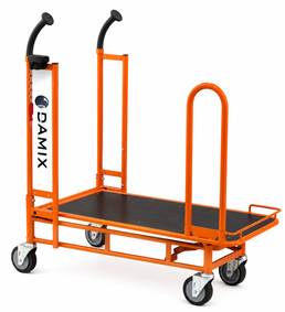 Wózek transportowy Carry 90 – platforma z sklejki z kołami kompatybilnymi z ruchomymi schodami