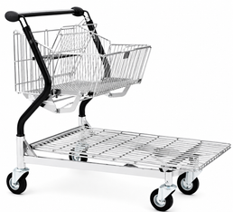 Wózek transportowy Vario 110S – Składany wózek koszowy z platformą z drutu