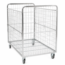 Kontener na kartony 800x1200 H1200 – Duża klatka rolkowa do obsługi towarów w kartonach