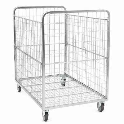 Kontener na kartony 800x1200 H1200 – Duża klatka rolkowa do obsługi towarów w kartonach