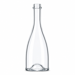 75cl extra flint cylindrical glass bottle with G104 crown finish