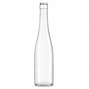 70cl clear flint glass flute bottle with BVP30H60 screw cap finish