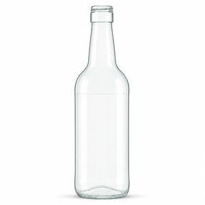 100cl clear flint glass bottle with DBVP31H screw cap finish