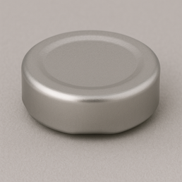 38MM RTO Silver Twist-Off Caps – 10mm High