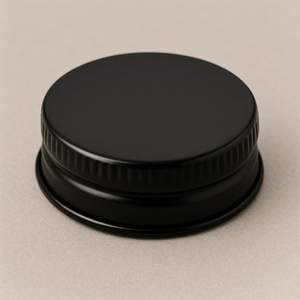 38MM Średnio-Głęboka Czarna Metalowa Nakrętka Twist-Off (MTO) – 12mm Wysoka