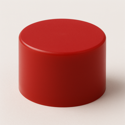 38MM DTO Solid Red Cap – 15mm Wysoki Profil