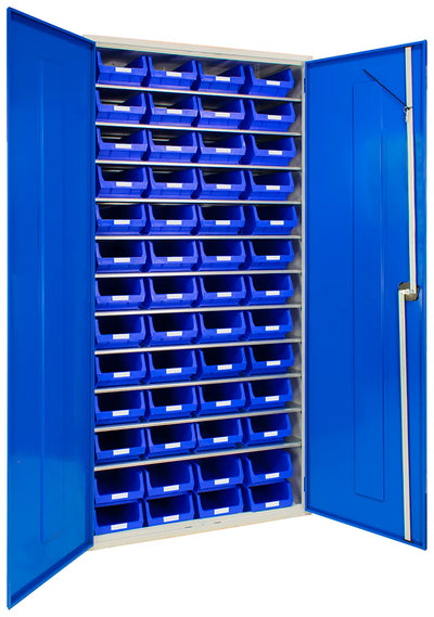 2000mm Small Parts Cabinet with Bin Kit | Lockable Storage with Bins Included