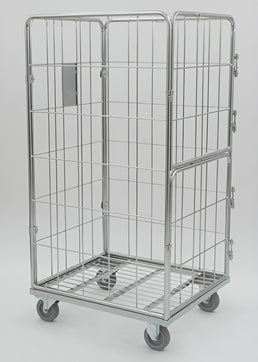 Kontener 800x700x1500 z drzwiami frontowymi – Bezpieczna klatka rolkowa dla łatwego dostępu