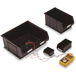 Electro Conductive Small Parts Bins | Black ESD Storage Containers