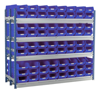 Double Longspan Starter Kits | Mild Steel Storage Shelving with Small Parts Bins