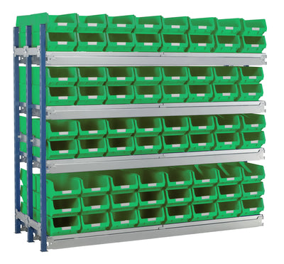 Double Longspan Extension Kits | Mild Steel Storage Shelving with Small Parts Bins