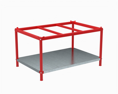 Powder-Coated Pallet Table with Pallet Control – For EUR Pallet 1200 × 800 mm – 1216 × 816 × 657 mm