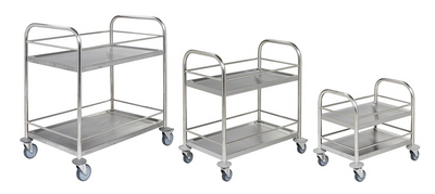 2-Plane Stainless Steel Trolley – C2 – Preschool Version (700 × 400 × 780 mm)