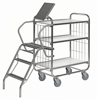 Series 8000 Shelving Trolley – Electrogalvanised Flex Cart – 250 kg Capacity (815 × 470 × 1120 mm)