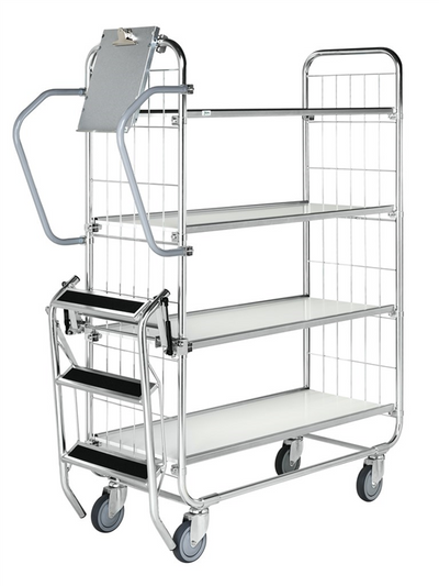 Series 8000 Shelving Trolley – Electrogalvanised – 250 kg Capacity (945 × 470 × 1590 mm)