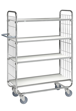 Series 8000 Shelving Trolley – Electrogalvanised – 250 kg Capacity (1195 × 470 × 1590 mm)