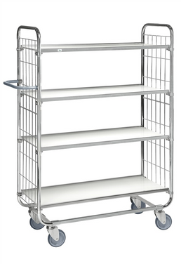 Series 8000 Shelving Trolley – Electrogalvanised – 250 kg Capacity (1195 × 470 × 1590 mm)