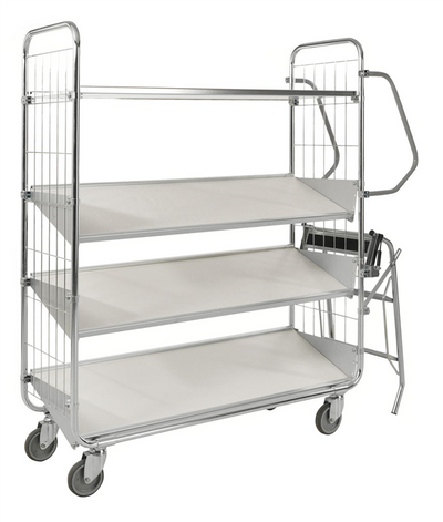 Series 8000 Shelving Trolley – Electrogalvanised – 250 kg Capacity (1195 × 470 × 1590 mm)