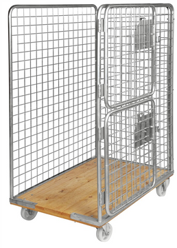 Roll Container with Wooden Base – Heavy Duty Galvanised Roll Cage | 800kg Load Capacity